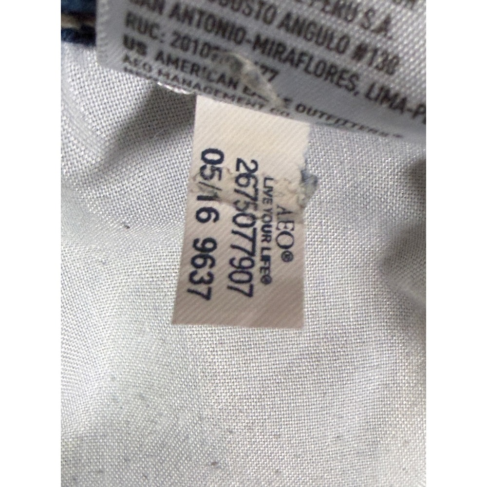 American Eagle Super Low Rise Jegging Light Wash Blue Denim Jeans Size 4 Short - Picture 12 of 16